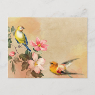 Vintage-Vogel-Postkarte Postkarte