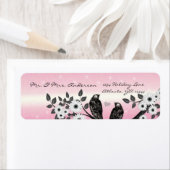 Vintage Vögel rosa mit Sternenadresse (Insitu)