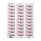 Vintage Vögel rosa mit Sternenadresse (Vorne)