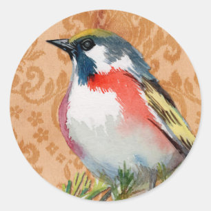 Vintage Vogel Runder Aufkleber