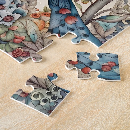 Vintage Vögel - Skandinavien Puzzle (Seite)