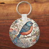 Vintage Vögel - Skandinavien Schlüsselanhänger (Rückseite)