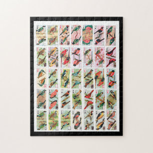 Vintage Vögel spielen Karten Tiere Wildlife Art Puzzle