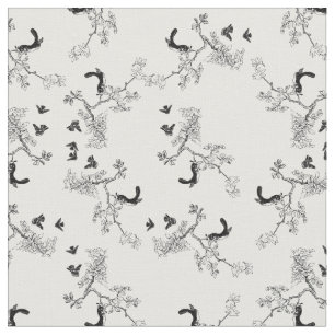 Vintage Vögel und Eichhörnchen, Patter CUSTOM BG Stoff