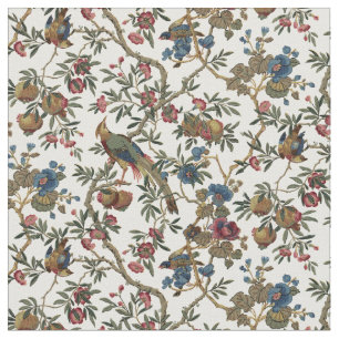 Vintage Vögel und Granatapfelgewebe Stoff