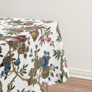 Vintage Vögel und Granatapfelmuster Tischdecke