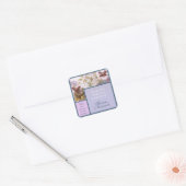 Vintage Vögel und Lilacs Custom Buchzeichen Quadratischer Aufkleber (Umschlag)