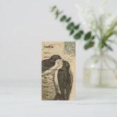 Vintage Vögel und Nest Visitenkarte (Stehend Vorderseite)