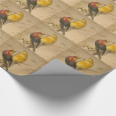 Vintage Vögel und Papiere Geschenkpapier (Ecke)