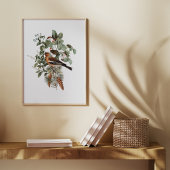 Vintage-Vogel- und Pilz-Botanik Poster