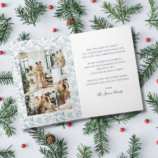 Vintage-Vogel-und-Pine-Weihnachtsfaltkarte Karte