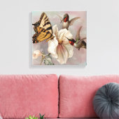 Vintage Vögel und Schmetterlinge Leinwanddruck (Insitu (Wohnzimmer))