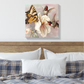 Vintage Vögel und Schmetterlinge Leinwanddruck (Insitu (Schlafzimmer))