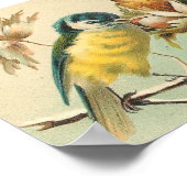 Vintage Vögel und Zweige Poster (Ecke)