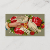 Vintage Vögel Viktorianische Liebe Taube Klassisch Visitenkarte (Rückseite)