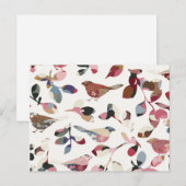 Vintage-Vogel-Wallpaper Postkarte (Vorne/Hinten)