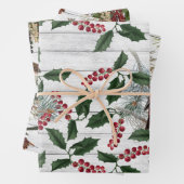 Vintage Vögel Weihnachten Geschenkpapier Set (Beispiel)