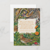 Vintage Vögel & Whitman (Göttliche Dinge) Mitteilungskarte (Vorne/Hinten)