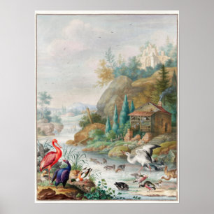 Vintage Vogelanzeige Poster