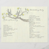 Vintage Vogelarten Gelb- und Graukornprogramme (Rückseite)