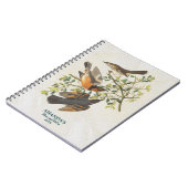 Vintage Vogelarten Vogelbeobachtung Lover Gift Notizblock (Linke Seite)