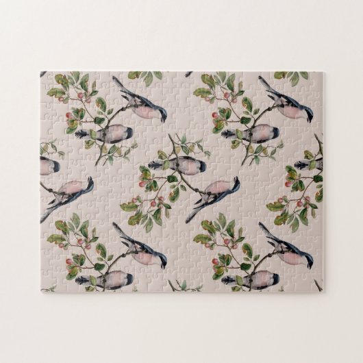 Vintage Vogeldarstellung Kunst Puzzle (Horizontal)