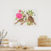 Vintage Vogeldarstellung Poster (Küche)