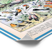 Vintage Vogeldarstellung Poster (Ecke)