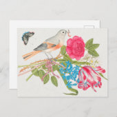 Vintage Vogeldarstellung Postkarte (Vorne/Hinten)