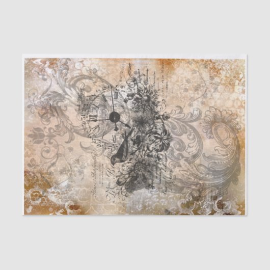 Vintage Vogeldecoup Seidenpapier (Vorderseite)