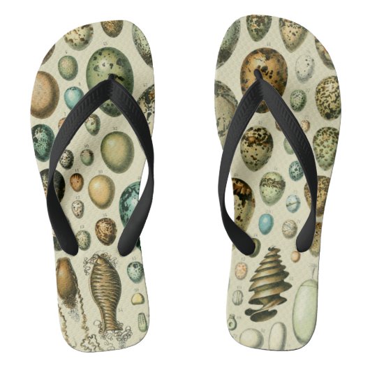 Vintage Vogeleier - Französisches Fischeier Art Badesandalen (Fußbett)