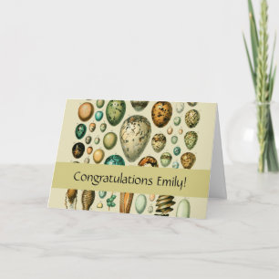 Vintage Vogeleier - Französisches Fischeier Art Karte