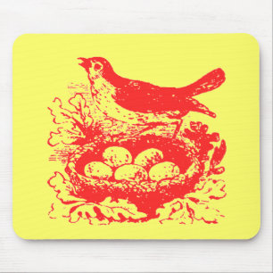 Vintage-Vogeleier & Nest Mousepad