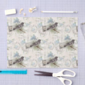 Vintage Vogelgrippe-Blume - Italienisches Postkart Seidenpapier (Handwerk)