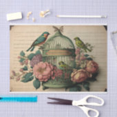 Vintage Vogelkäfig Seidenpapier (Handwerk)