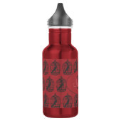 Vintage Vogelkäfige auf Personalisiertem Rot Edelstahlflasche (Links)
