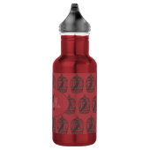 Vintage Vogelkäfige auf Personalisiertem Rot Edelstahlflasche (Rechts)