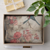 Vintage Vogelkäfige, Schmetterlinge und Vogeldekou Seidenpapier (Geschenk)