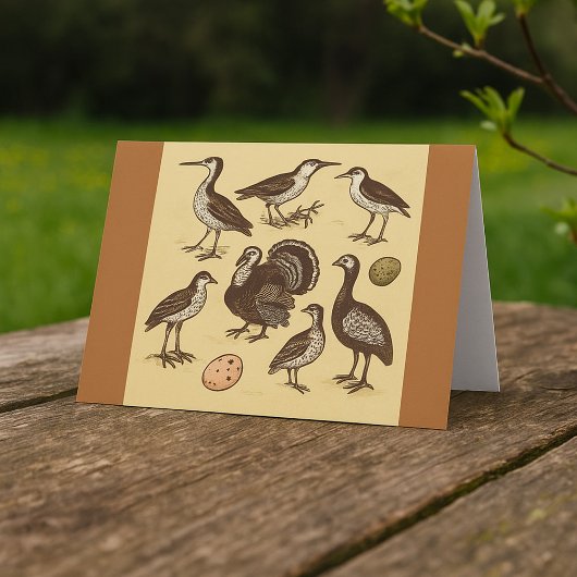 Vintage Vogelkarte Karte