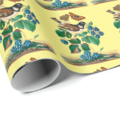 Vintage Vogelkunst Geschenkpapier (Rolleneckpunkt)