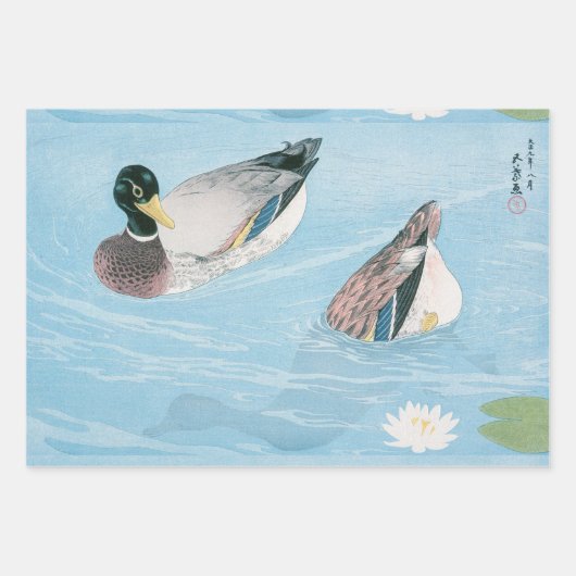 Vintage Vogelkunst Geschenkpapier Set (Vorderseite 2)