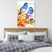 Vintage Vogelkunst Leinwanddruck (Insitu (Schlafzimmer))
