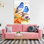 Vintage Vogelkunst Leinwanddruck (Insitu (Wohnzimmer))