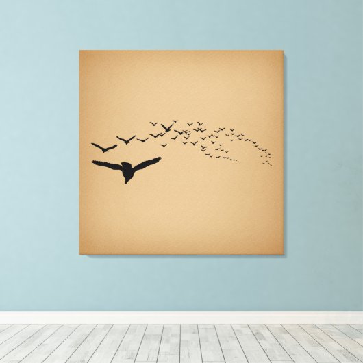 Vintage Vogelkunst Leinwanddruck (Insitu (Holzboden))