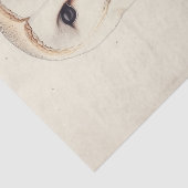 Vintage Vogelmalerei im Barnschuhn Seidenpapier (Detail)