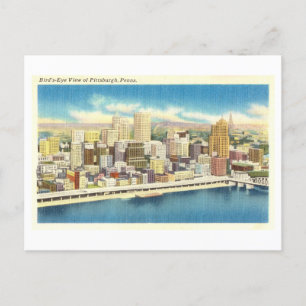 Vintage Vogelperspektive von Pittsburgh, Penn. Postkarte