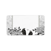 Vintage Vogelzweigadresse Adressaufkleber (Vorne)