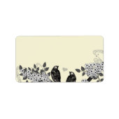 Vintage Vogelzweigadresse Adressaufkleber (Vorne)