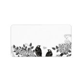 Vintage Vogelzweigadresse Adressaufkleber (Vorne)