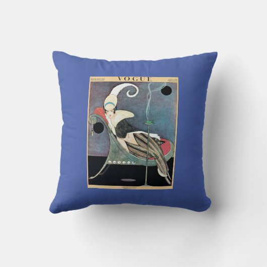 Vintage Vogue-Abdeckung Kissen (Rückseite)